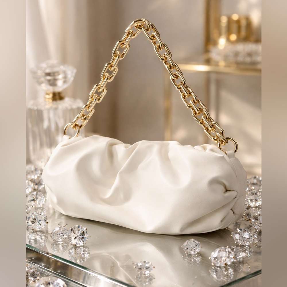 Vegan Leather White Bag